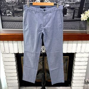 Banana Republic Men's Slacks Aiden Fit Gray Blue Chino Pants 33x32